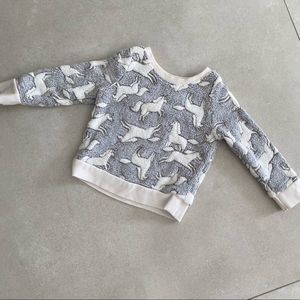 Cat and Jack Unicorn Pull Over Fuzzy Sweater toddler